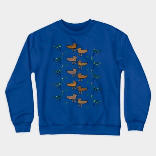 Cute and Colorful Duck Pattern Crewneck Sweatshirt